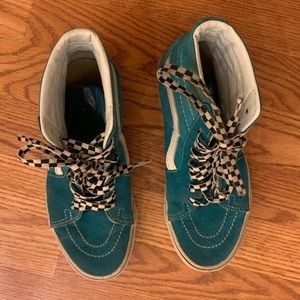 super cute teal high top vans